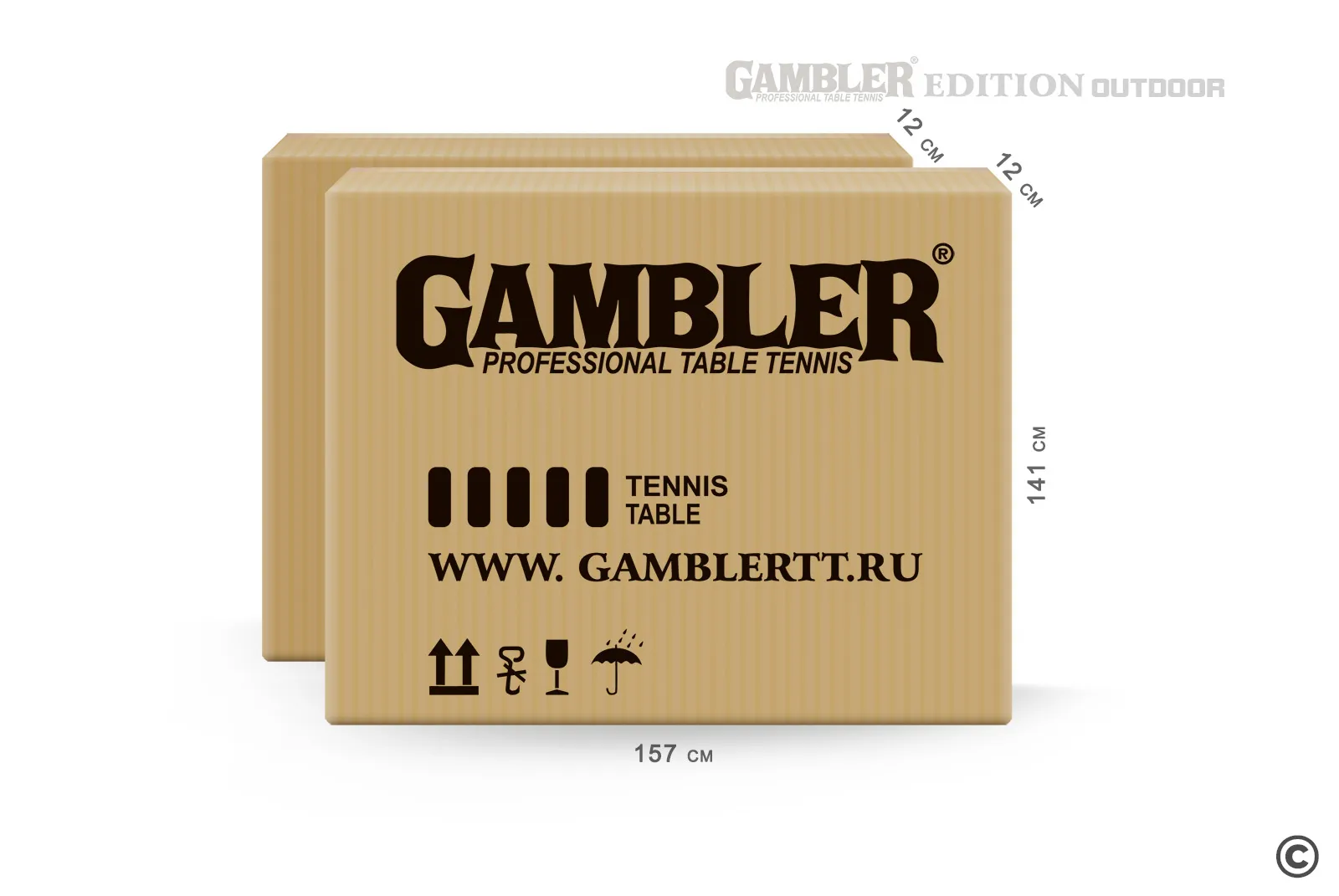 Теннисный стол Gambler Edition Всепогодный 6 Зелёный