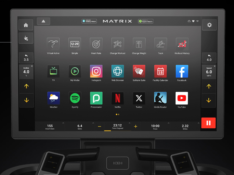 Горизонтальный велотренажер Matrix Onyx P1 RB 22