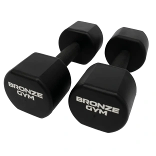Набор термополиуретановых гантелей BRONZE GYM, 1-10 кг - 10 пар, шаг 1 кг